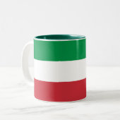 Italië Vlag Tweekleurige Koffiemok (Voorkant links)