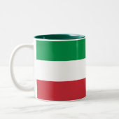Italië Vlag Tweekleurige Koffiemok (Links)