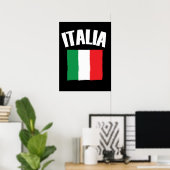 Italië Vlag Voetbal Poster (Thuiskantoor)