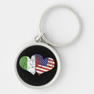 Italië vlag VS vlag Italiaanse onafhankelijkheids Sleutelhanger