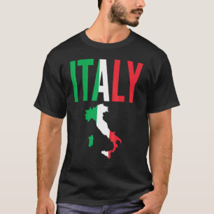 Italië Vlaggenkaart - Italiaans T-shirt