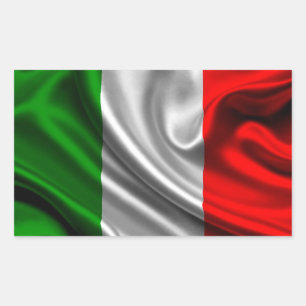 Italië Vlaggenstof Rechthoekige Sticker