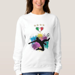 Italië Voetbal Fan T-shirt Vlag Splash