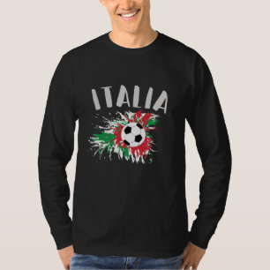Italië Voetbal Grunge Vlag T-shirt