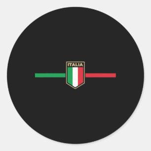 Italië Voetbal Italia Footbyll Fan Ronde Sticker