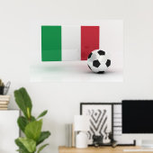 Italië Voetbal Poster (Thuiskantoor)