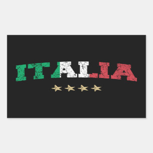Italië Voetbal Shirt Football Fan Rechthoekige Sticker