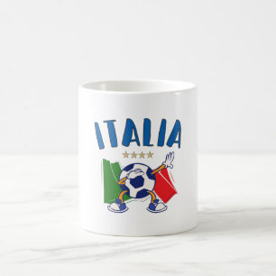 Italië Voetbal vlag 4 sterren Koffiemok