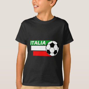 Italië Voetbalshirt Italiaanse Vlag Kleuren Voetba T-shirt
