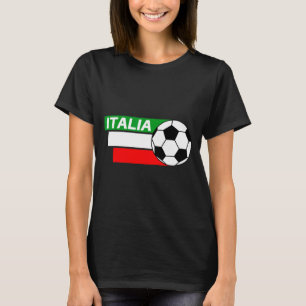 Italië Voetbalshirt Italiaanse Vlag Kleuren Voetba T-shirt