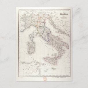 Italië vóór de unificatie briefkaart