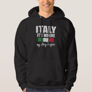 Italië waar het verhaal Italiaans begint Hoodie