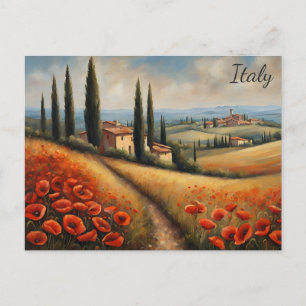 Italië Waterverf Toscane Villa Travel Briefkaart
