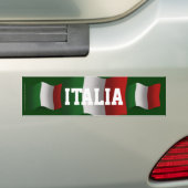Italië Waving Flag Bumpersticker (Op auto)
