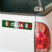 Italië Waving Flag Bumpersticker (Op Truck)