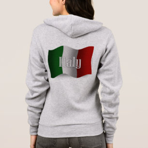 Italië Waving Flag Hoodie
