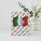 Italië Waving Flag Kaart (Staand voorkant)