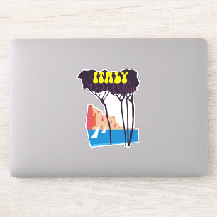 Italië zeilreisposter sticker