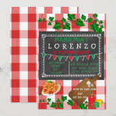 Italien 1er anniversaire Invitation (Devant / Derrière)