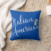 Italien Américain Coeurs Enmêlés Jeter Coussin (Couverture)