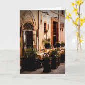 Italien Cafe Spoleto Italie - carte de voeux (Fleur jaune)