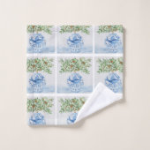 Italien Carrelage Ginger Jar Bleu Blanc (Gant de toilette)