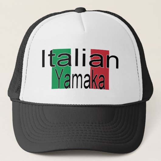 Italien drôle Yamaka de casquette (Devant)
