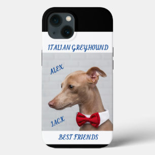 ITALIEN GREYHOUND APPLE IPHONE 13 COQUE & NOMS.
