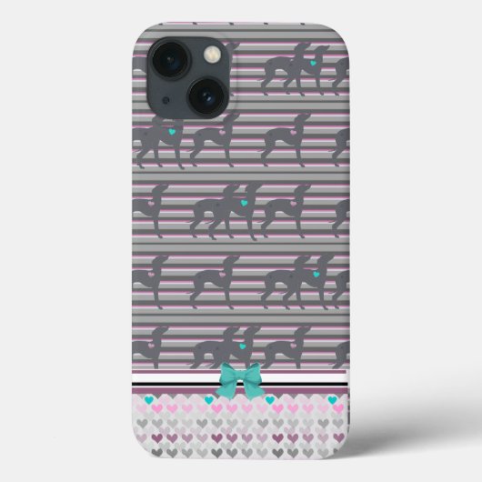 Italien Greyhound Coque iphone, Chien Silly Iggy (Verso)