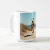 Italien Greyhound Élégant race café Mug (Devant gauche)