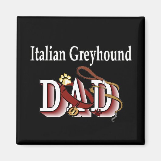 italien greyhound papa Magnet (Devant)