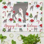 Italien Greyhound serviette de cuisine de Noël (Plié)