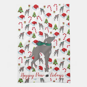 Italien Greyhound serviette de cuisine de Noël