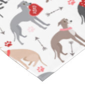 Italien Greyhound Valentine Motif Nappe (Angle)