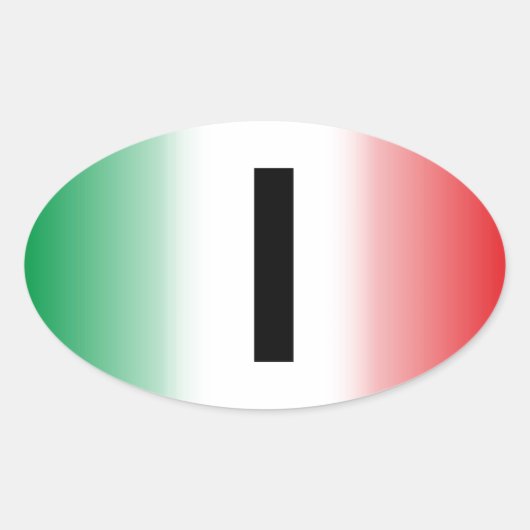 Italien – Italia Kleber Ovale Sticker (Voorkant)
