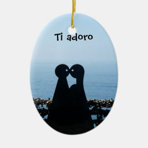 Italien la Riviera, ornement de Noël d'Adoro de T