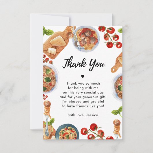 Italien Petit Baby shower de viande Merci (Devant)