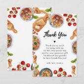 Italien Petit Baby shower de viande Merci (Devant / Derrière)