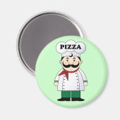 Italien Pizza Chef Magnet (Recto/Verso)