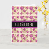 Italien Se Bien Bientôt Quarisci Presto Fern carte (Fleur jaune)