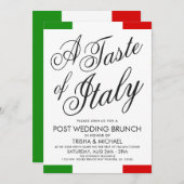 Italien Theme Post Mariage Brunch | Invitation du (Devant / Derrière)