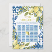 Italien Trouver l'invité Bingo Carte de jeu d'anni (Devant)