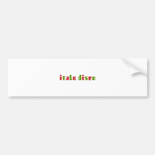 ITALO DISCO BUMPERSTICKER (Voorkant)