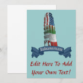 Italoamericano Italienne Américaine Invitations (Devant / Derrière)