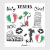 Italy 12pc Variety Sticker Pack (Vel)