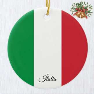 Italy Christmas Ornament, Italian Flag Keramisch Ornament