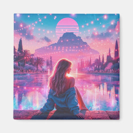 Italy | Ethereal Dreamy Urban Vaporwave Retrowave Magneet