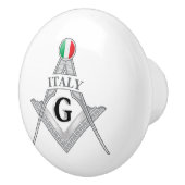 Italy freemasonry sign keramische knop (Rechts)