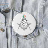Italy freemasonry sign ronde button 4,0 cm (In situ)