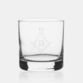 Italy freemasonry sign whisky glas (Achterkant)